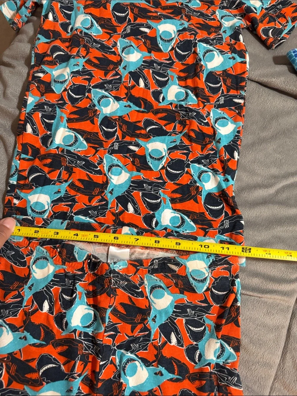 The Children's Place Boys' 2 interchangeable sets of shark Pajamas Sz 12